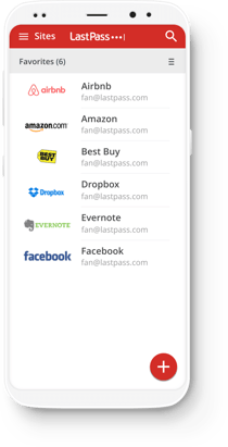 LastPass on mobile screenshot