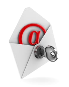 email with domian key red ampersand image